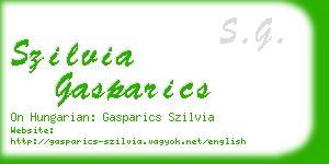 szilvia gasparics business card